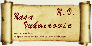 Maša Vukmirović vizit kartica
